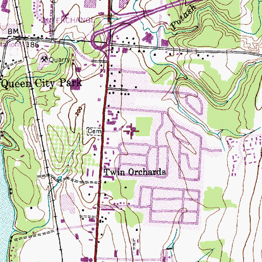 Topographic Map of Orchard Elementary School, VT