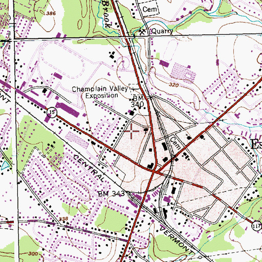 Topographic Map of Summit Street School, VT