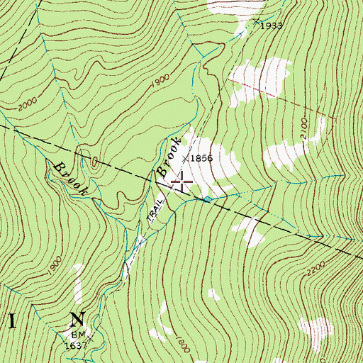 Topographic Map of Texas School (historical), VT