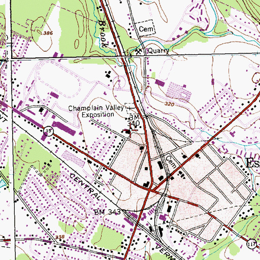 Topographic Map of Thomas Fleming Elementary School, VT