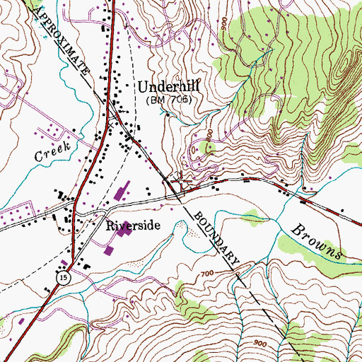 Topographic Map of Underhill Flats Cemetery, VT