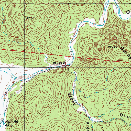 Topographic Map of West Pierce Gulch, CO
