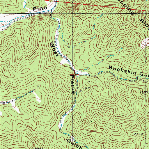Topographic Map of Buckskin Gulch, CO