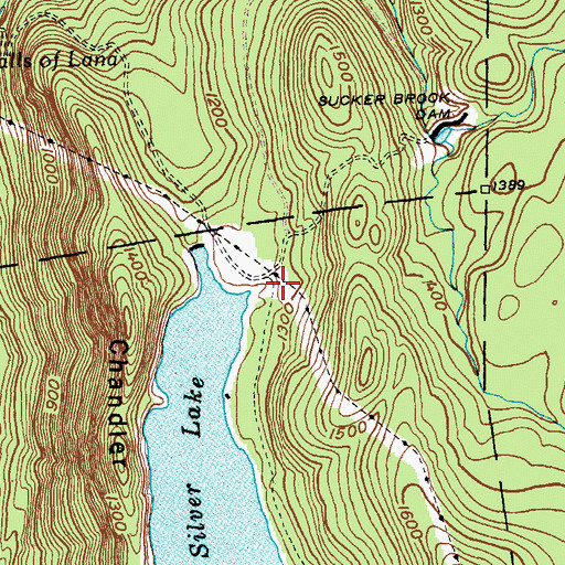 Topographic Map of United State Forest Service Silver Lake Campground, VT