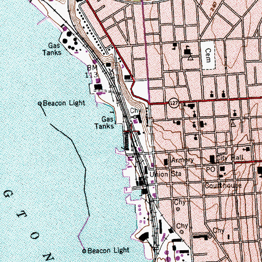 Topographic Map of Waterfront Park, VT