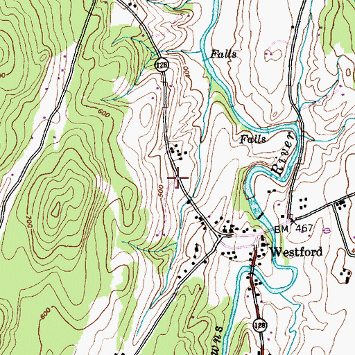 Topographic Map of Westford Post Office, VT
