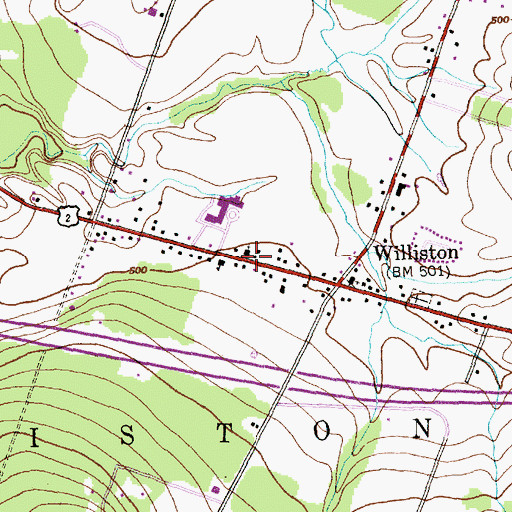 Topographic Map of Williston Congregational Church, VT
