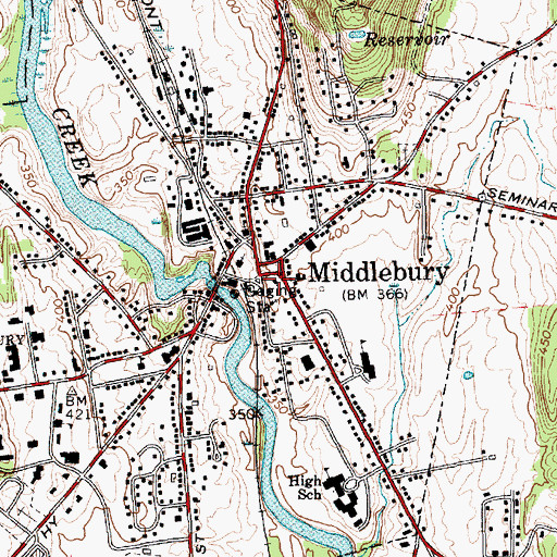 Topographic Map of Vermont Folklife Center, VT