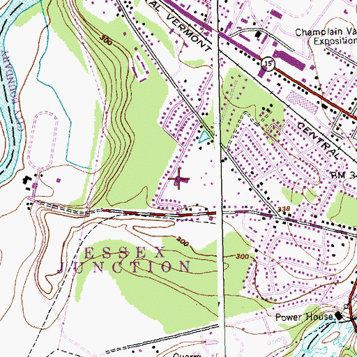 Topographic Map of Hiawatha Elementary School, VT