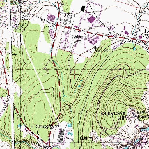 Topographic Map of Barre Municipal Forest, VT