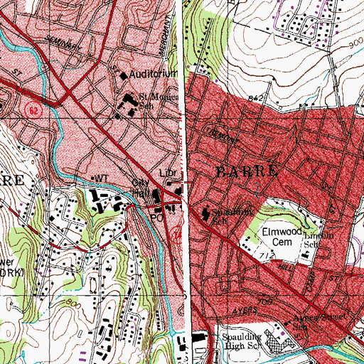 Topographic Map of Barre Open House, VT