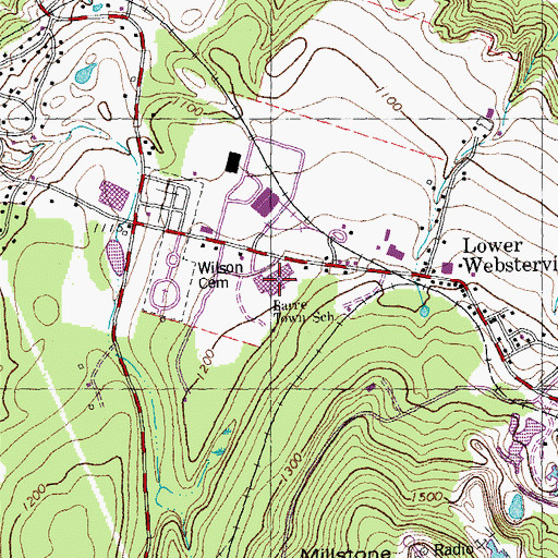 Topographic Map of Barre Town Elementary and Middle School, VT