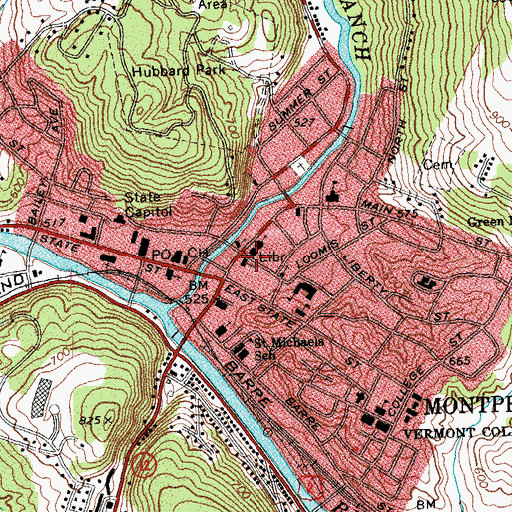 Topographic Map of Bethany United Church of Christ, VT