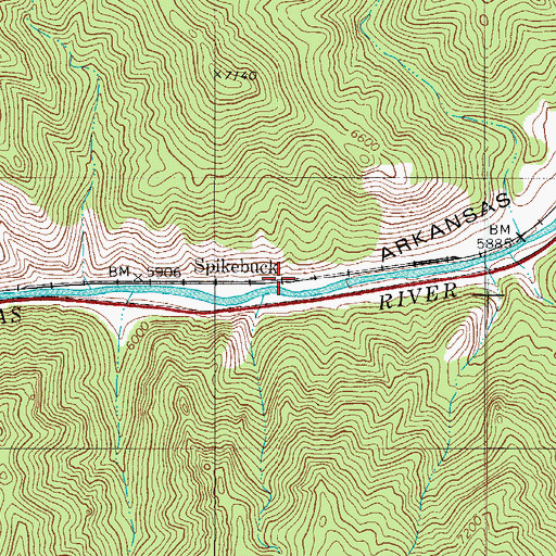 Topographic Map of Spikebuck, CO