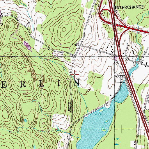 Topographic Map of Black Cemetery, VT