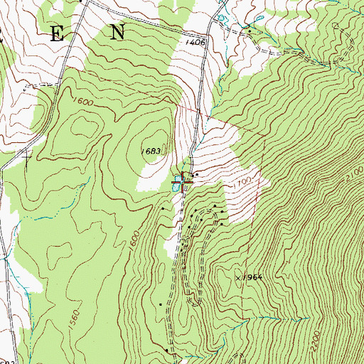 Topographic Map of Blueberry Lake, VT