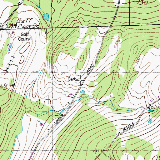 Topographic Map of Bisson-Barre Hill Cemetery, VT