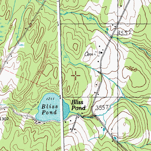 Topographic Map of Calais Town Forest, VT