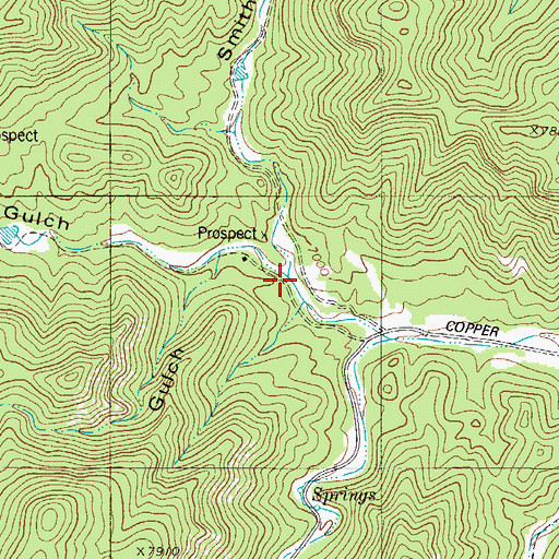 Topographic Map of Smith Gulch, CO