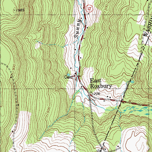 Topographic Map of East Roxbury Cemetery, VT