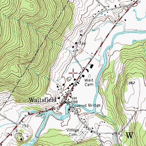 Topographic Map of Federated Church, VT