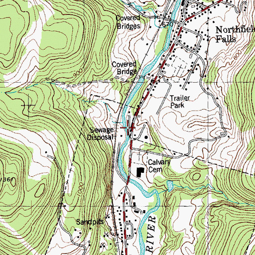 Topographic Map of Grace Evangelical Free Church, VT