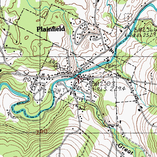 Topographic Map of Grace United Methodist Church, VT