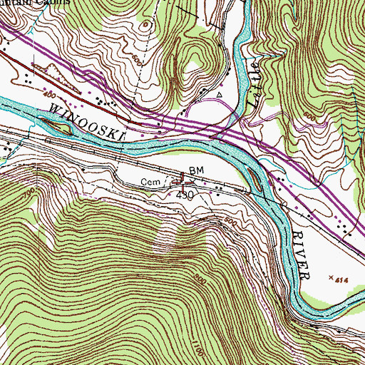 Topographic Map of Graves Cemetery, VT