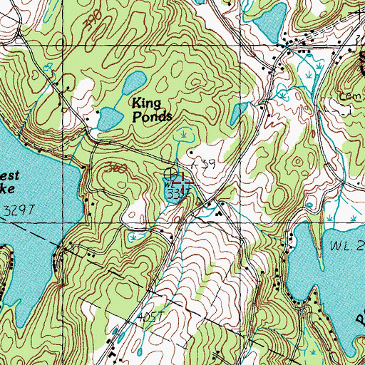 Topographic Map of Harry Pond, VT