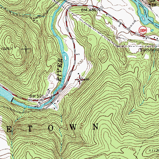 Topographic Map of Hawks - Eaton Cemetery, VT