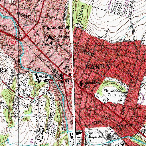 Topographic Map of Hedding United Methodist Church, VT