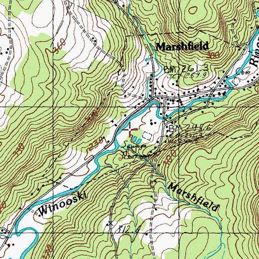 Topographic Map of Hudson Cemetery, VT