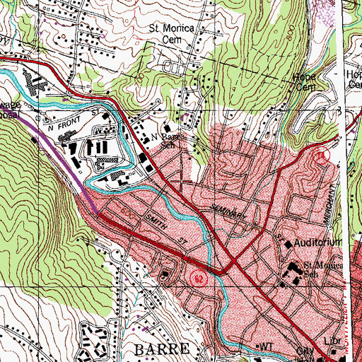 Topographic Map of Italian Baptist Church, VT