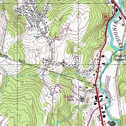 Topographic Map of Kingdom Hall of Jehovahs Witnesses, VT