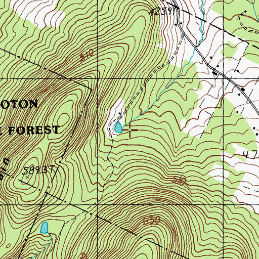 Topographic Map of Marshfield Municipal Forest, VT