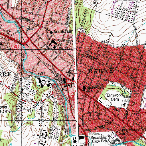 Topographic Map of Masonic Temple, VT
