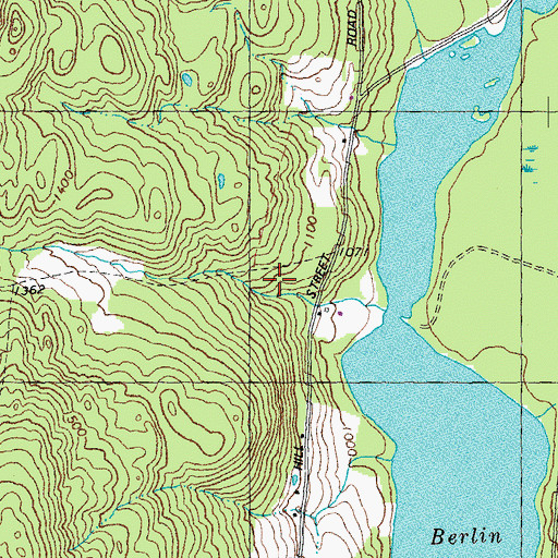 Topographic Map of Montpelier Municipal Forest, VT