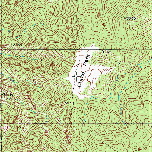 Topographic Map of Chute Park, CO
