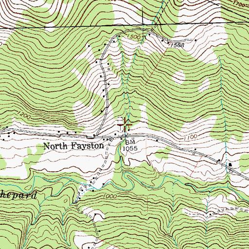 Topographic Map of North Fayston Cemetery, VT