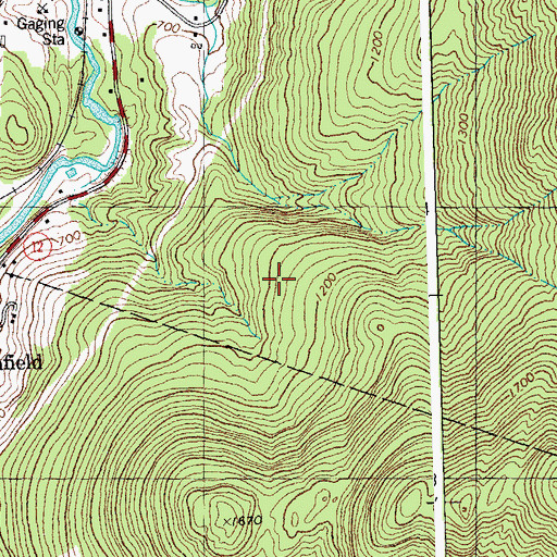 Topographic Map of Northfield Village Municipal Forest, VT