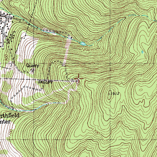 Topographic Map of Norwich University Ski Area, VT