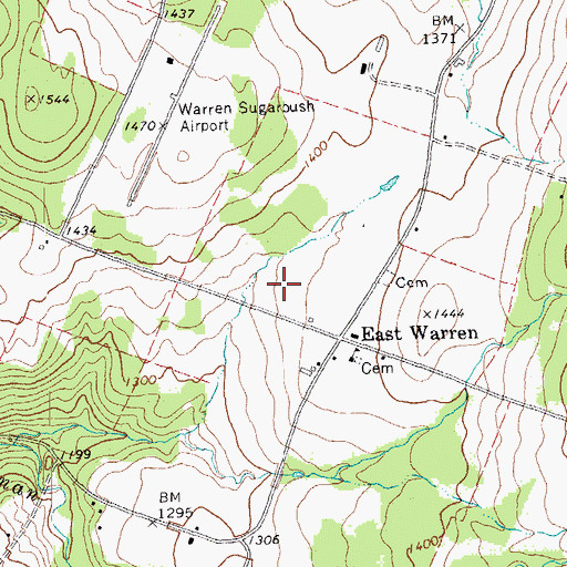 Topographic Map of Oles Cross Country Ski Center, VT