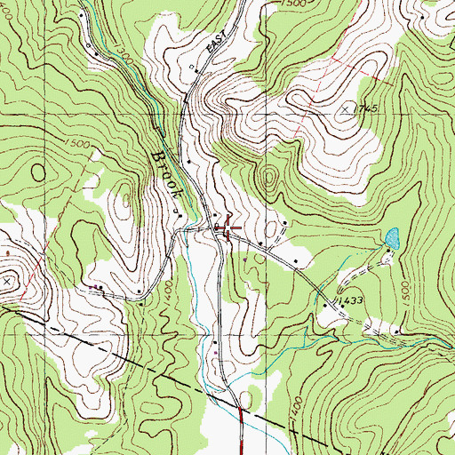 Topographic Map of Perkinsville, VT