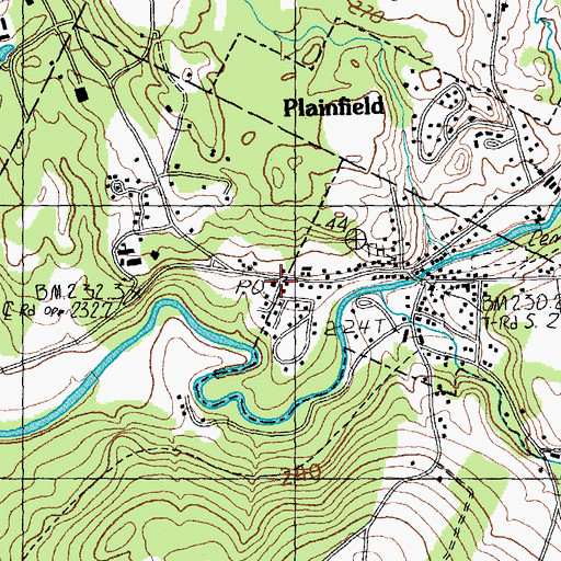 Topographic Map of Plainfield Post Office, VT