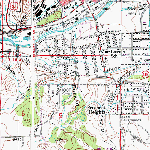 Topographic Map of Forked Gulch, CO