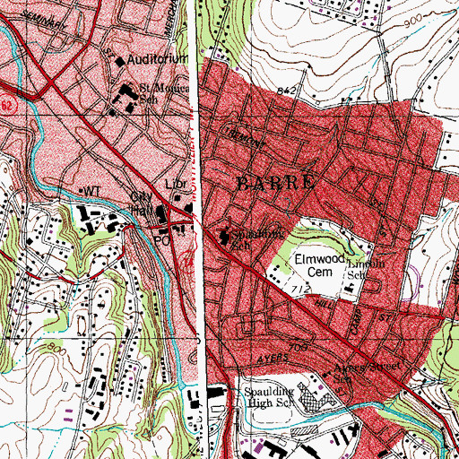 Topographic Map of Robert Burns Memorial Statue, VT