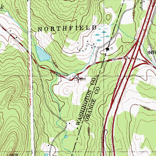 Topographic Map of Robinson Cemetery, VT