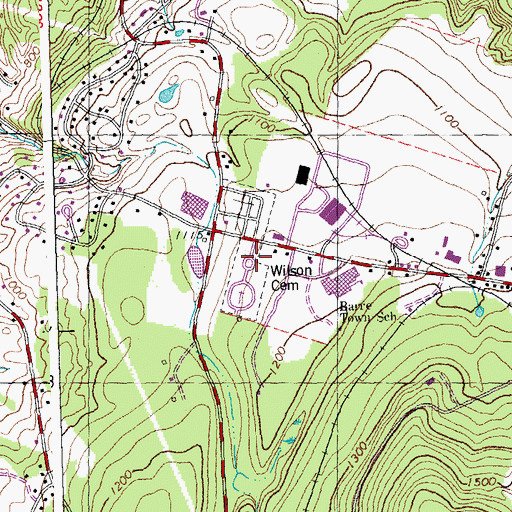 Topographic Map of Saint Sylvester Cemetery, VT