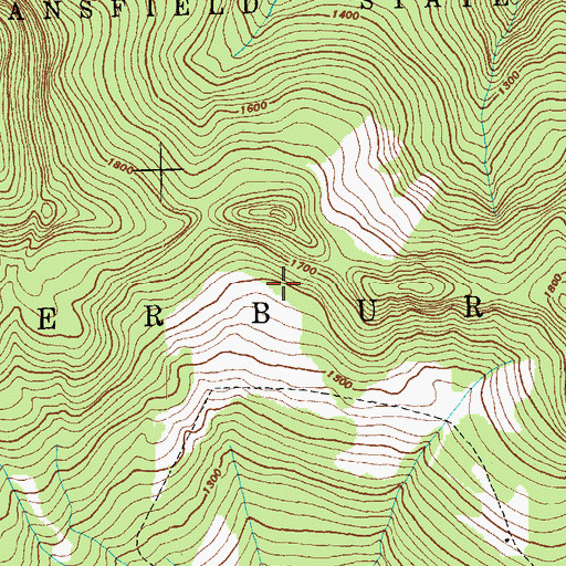 Topographic Map of Schoolhouse District 10 School (historical), VT