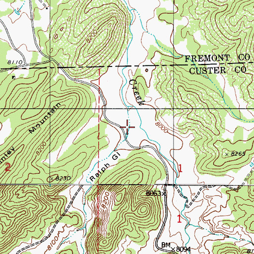 Topographic Map of Ralph Gulch, CO